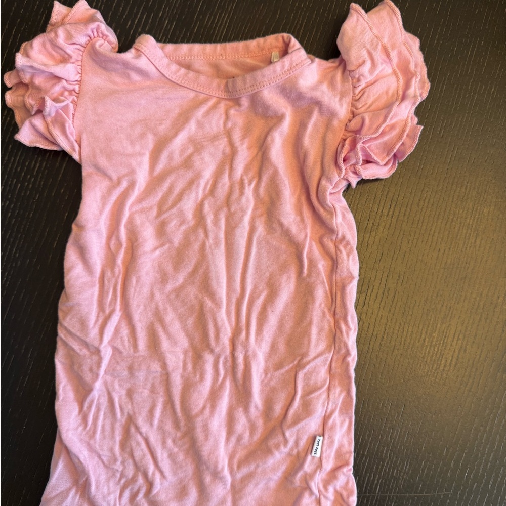 Little Sleepies Light Pink Ruffle Sleeve Tee